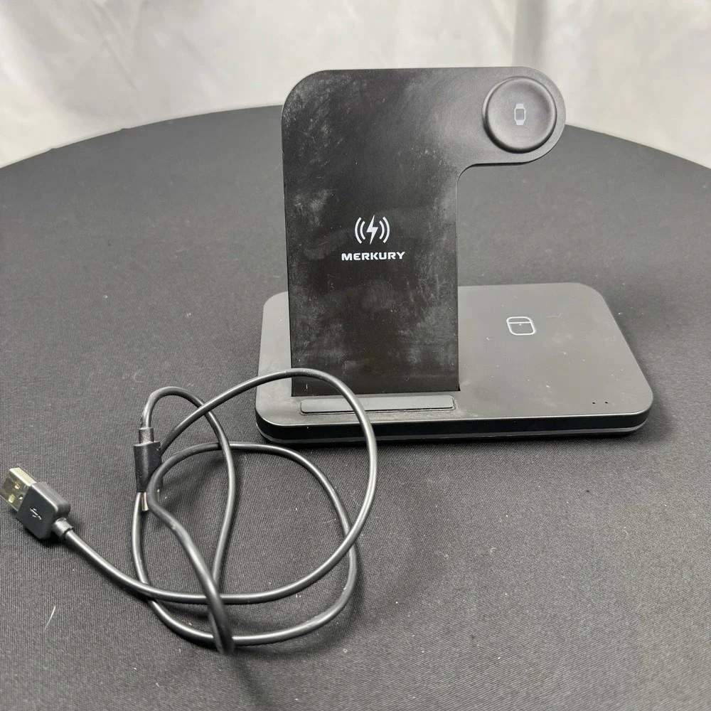 Merkury 3 in 1 wireless charger With‎ USB Charging Cord